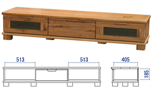 D-oak　TVボード165L