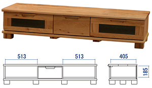 D-oak　TVボード149L