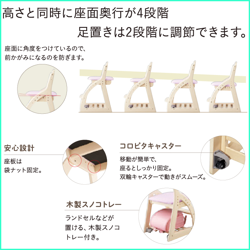 購入特典 木製チェア特徴・機能